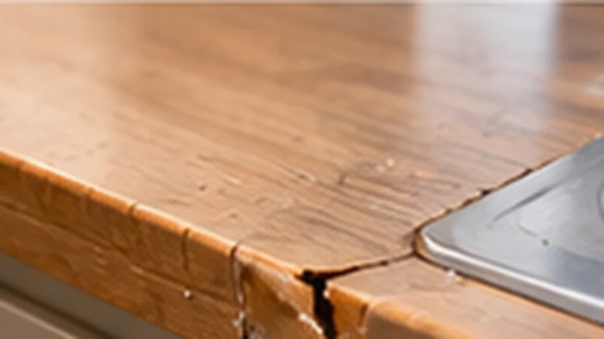 Water Damage on Laminate Countertop
