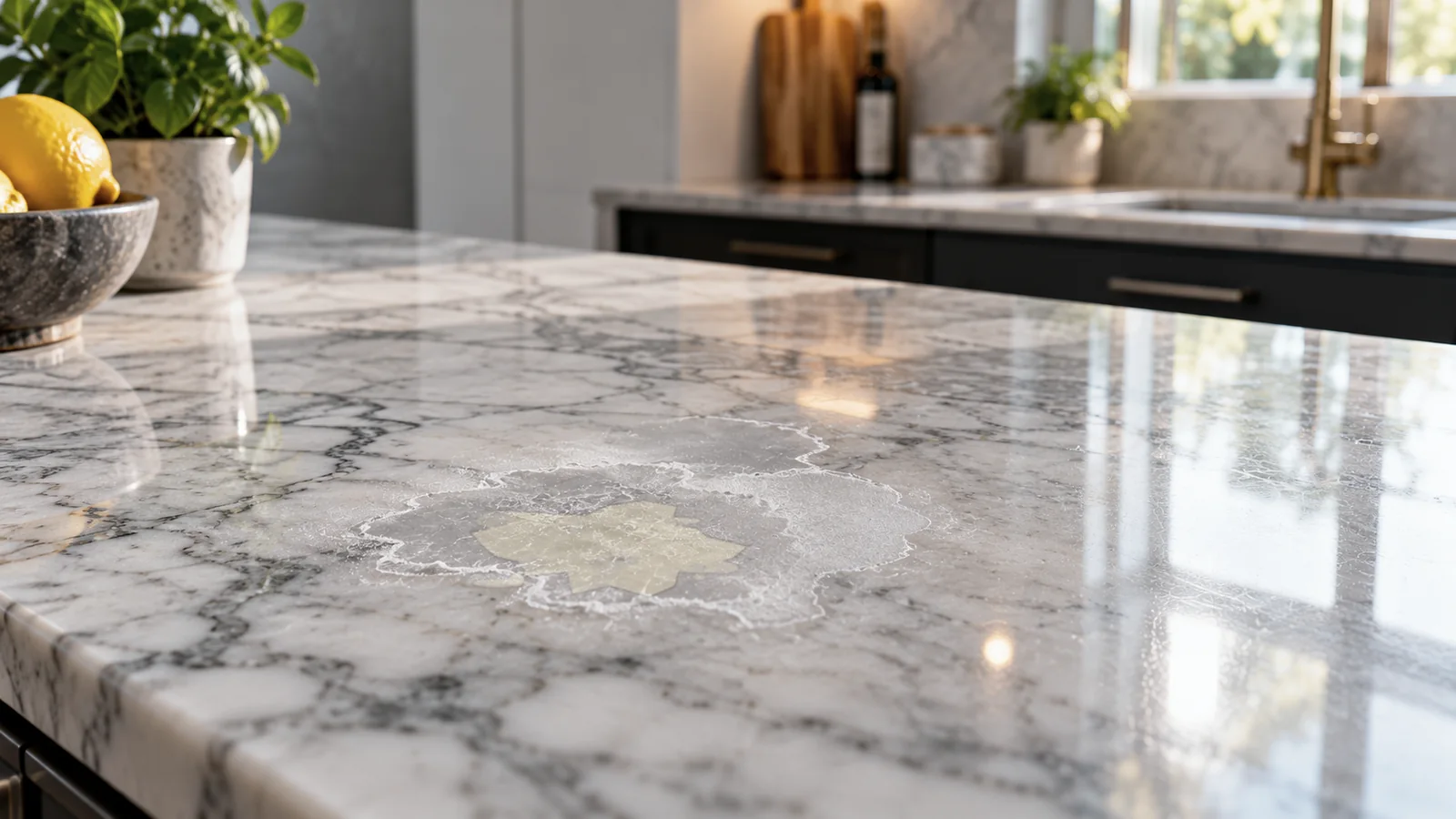 Adhesive Residue on Porcelain Countertop
