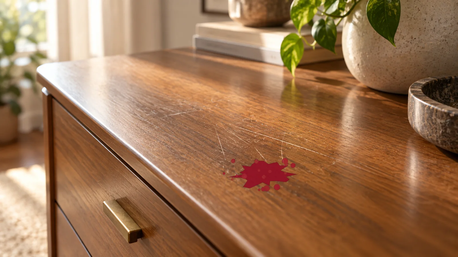 Nail Polish on Wood Table