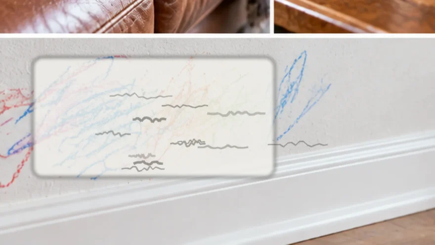Scuff Marks on Painted Wall Wall