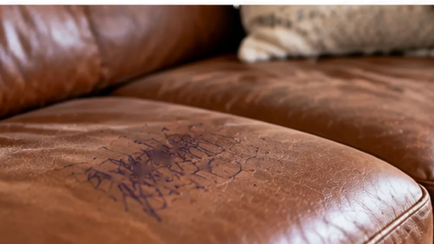 Water Damage on Leather Couch